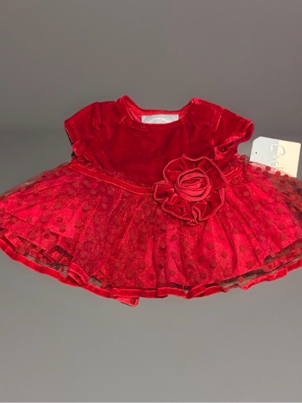 Pastourelle Pippa & Jane Red Holiday Dress Sz 0-3M NWT - Picture 1 of 2